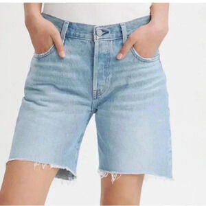 Levi light wash distressed jorts